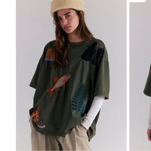 NWT Free People X Denim and Bone Shirt